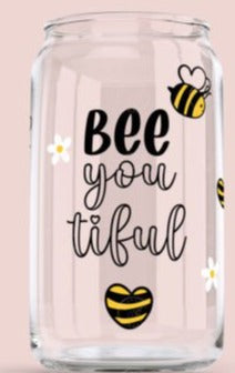 Bees Puns Can Glass Wrap 16oz